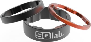 SQLab Spacer Set 1 1/8" Schwarz/Orange | 2,5 / 5 / 10mm