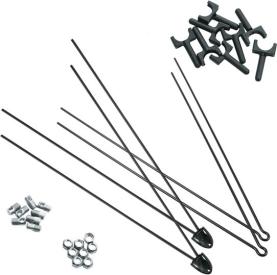 SKS V-Strebentüte  3,0 V2A schwarz gepulvert inkl. Zubehör schwarz | 355 | 3