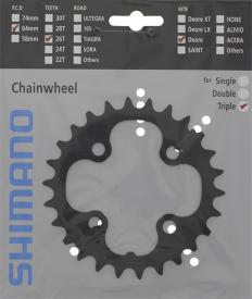 Shimano Kettenblätter Deore FC-M590 schwarz | 9-fach | 4 Loch | 64mm | 26