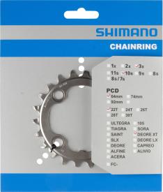 Shimano Kettenblätter Deore XT FC-M782 Schwarz | 22 Zähne