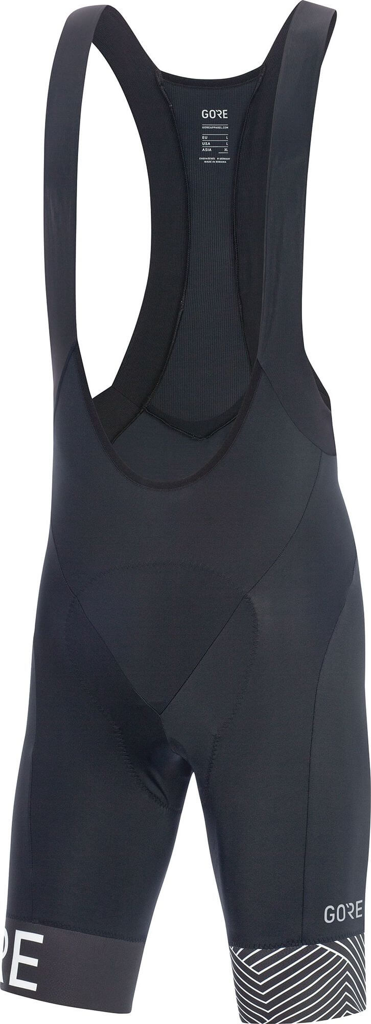 C5 Opti Kurze Trägerhose+ black/white | L