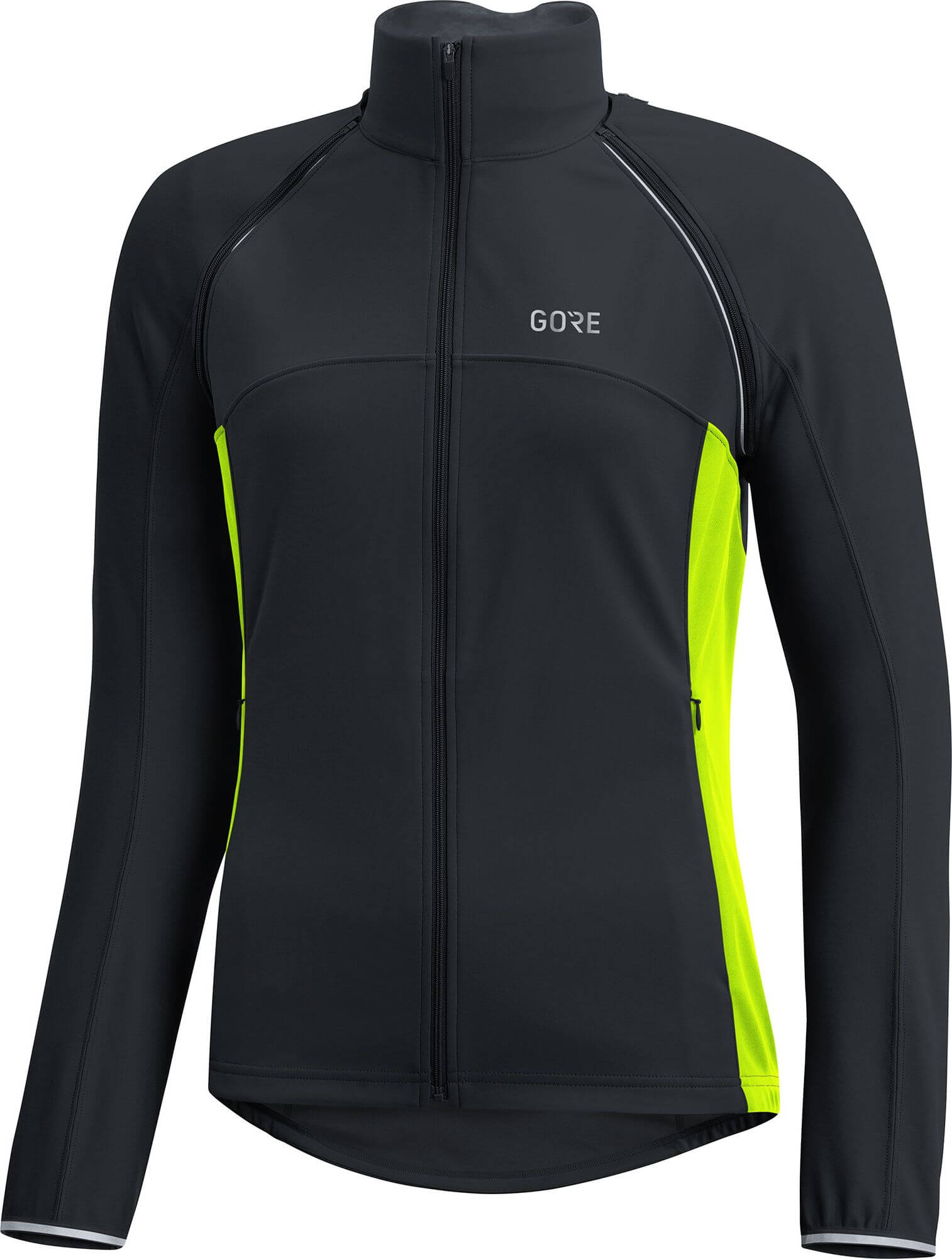 C3 Damen Windstopper Phantom Zip-Off Jacke black/neon yellow | 44
