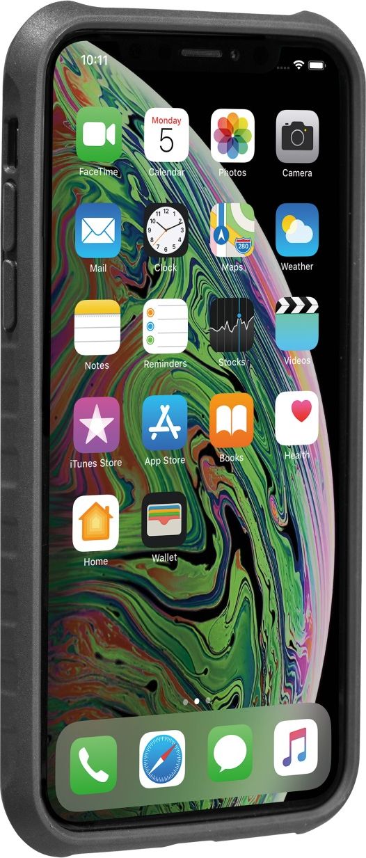 RideCase schwarz / grau | mit Halter | iPhone XS
