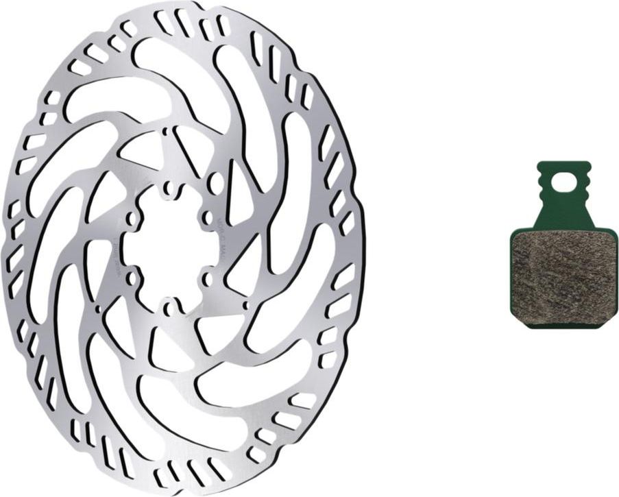 MT eSTOP Optimized Kit 180/C - 8.S: Bremsscheibe MDR-C Grün, Silber