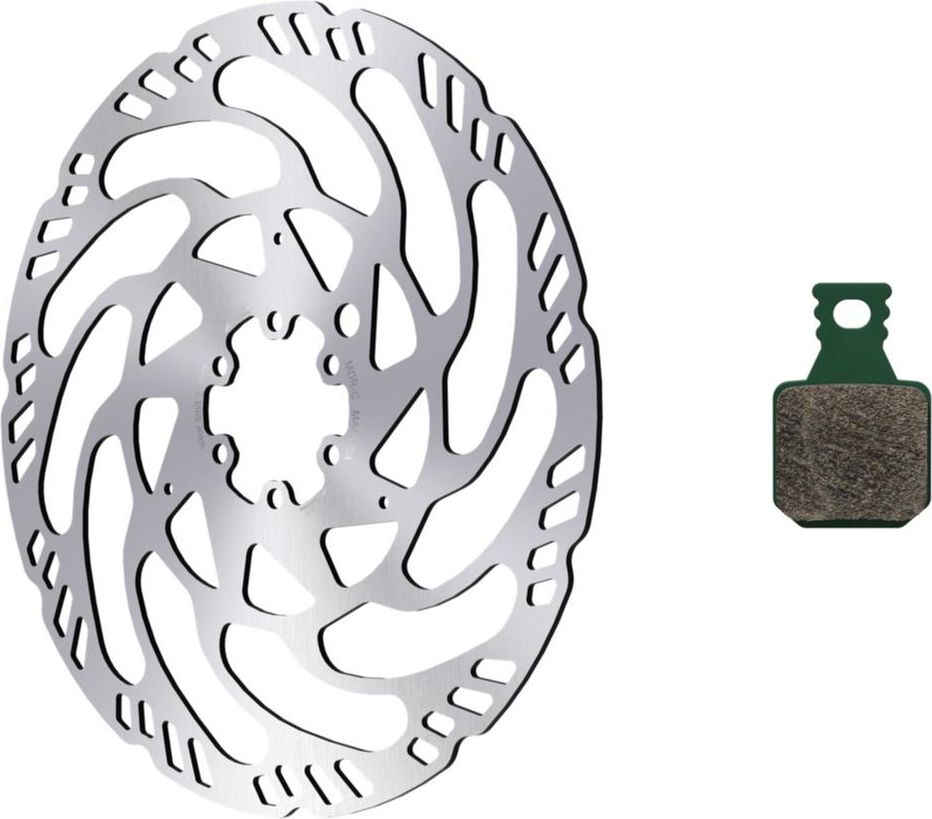 MT eSTOP Optimized Kit 203/C - 8.S: Bremsscheibe MDR-C Grün, Silber | 203mm