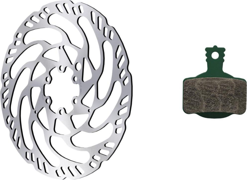 MT eSTOP Optimized Kit 180/C - 7.S: Bremsscheibe MDR-C Grün, Silber | 180mm