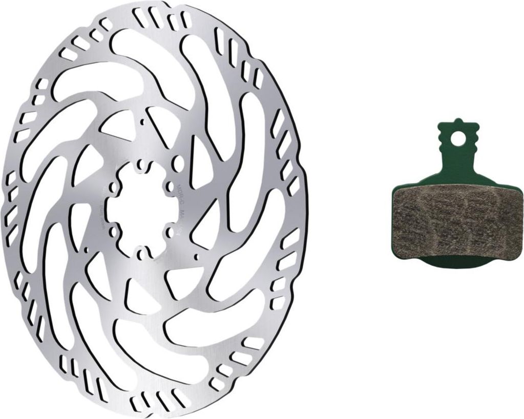 MT eSTOP Optimized Kit 203/C - 7.S: Bremsscheibe MDR-C Grün, Silber