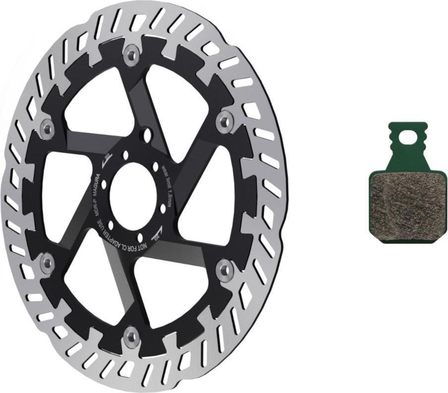MT eSTOP Optimized Kit 220/P - 8.S: Bremsscheibe MDR-P Grün, Silber, Schwarz