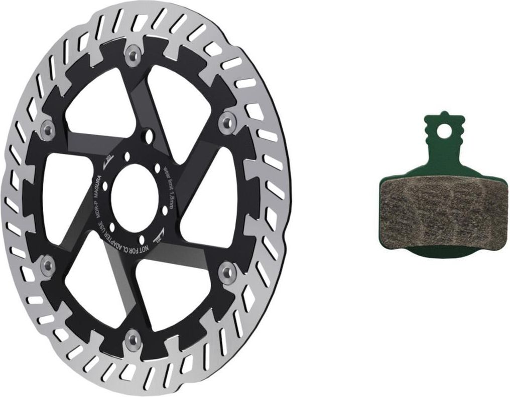 MT eSTOP Optimized Kit 220/P - 7.S: Bremsscheibe MDR-P Grün, Silber, Schwarz | 220mm