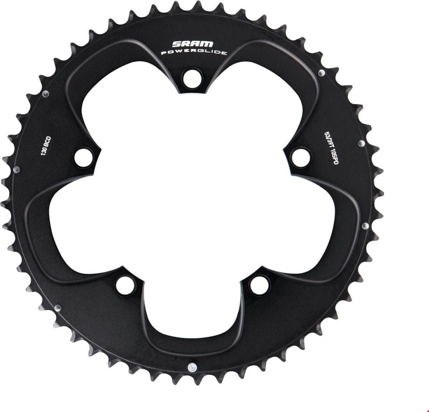 Kettenblatt Road Red 5-Loch schwarz | 110mm | 34