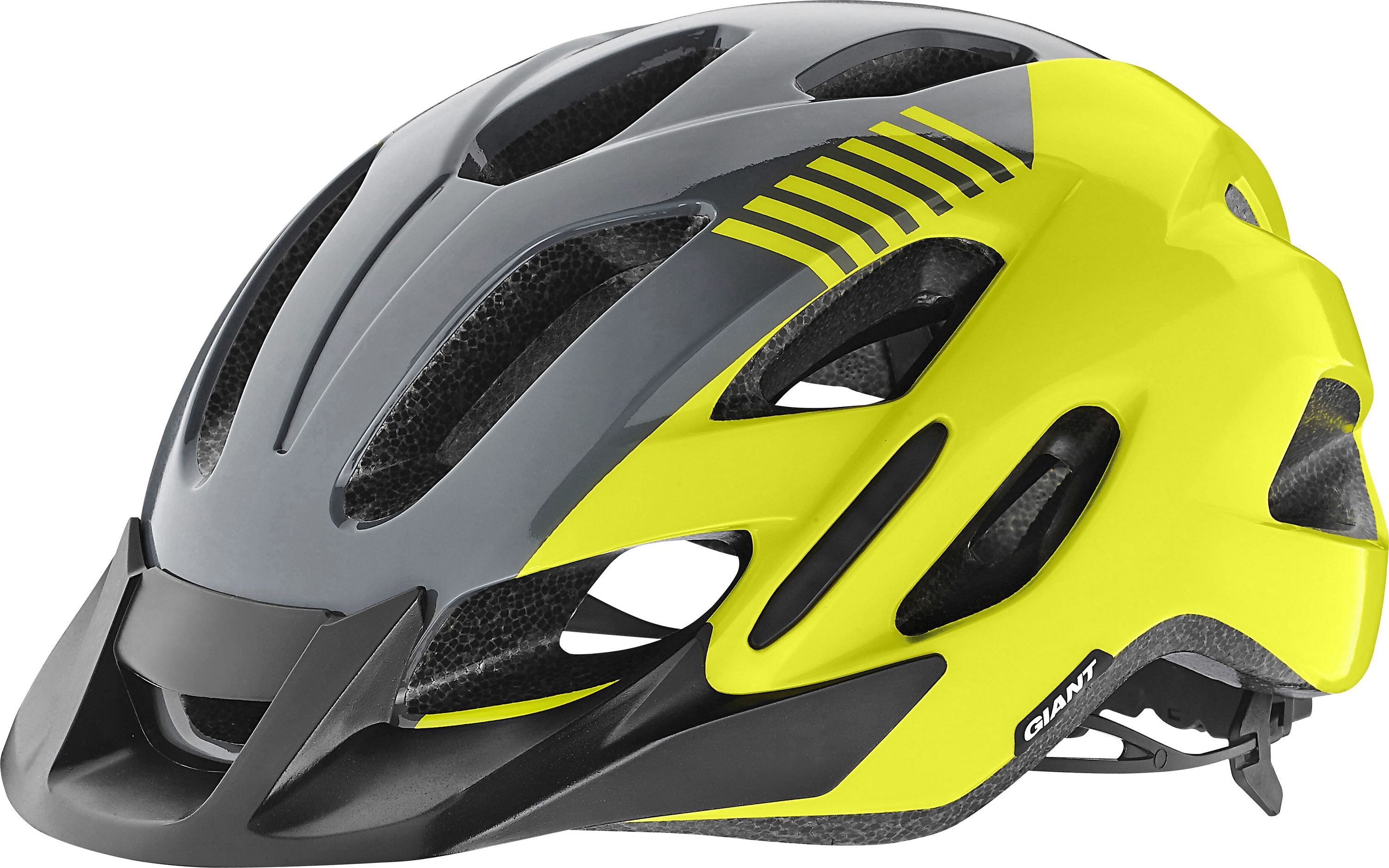 Prompt MTB Helm gelb glänzend/grau | S/M