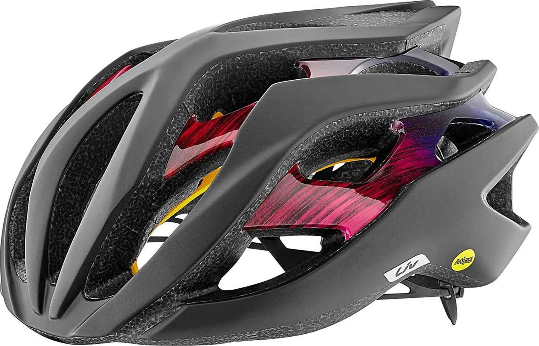 Rev MIPS Helm schwarz matt/fuchsia glänzend | S