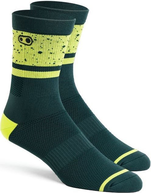 Icon MTB Socken, Splatter Limited Edition black/lime green | 37-42
