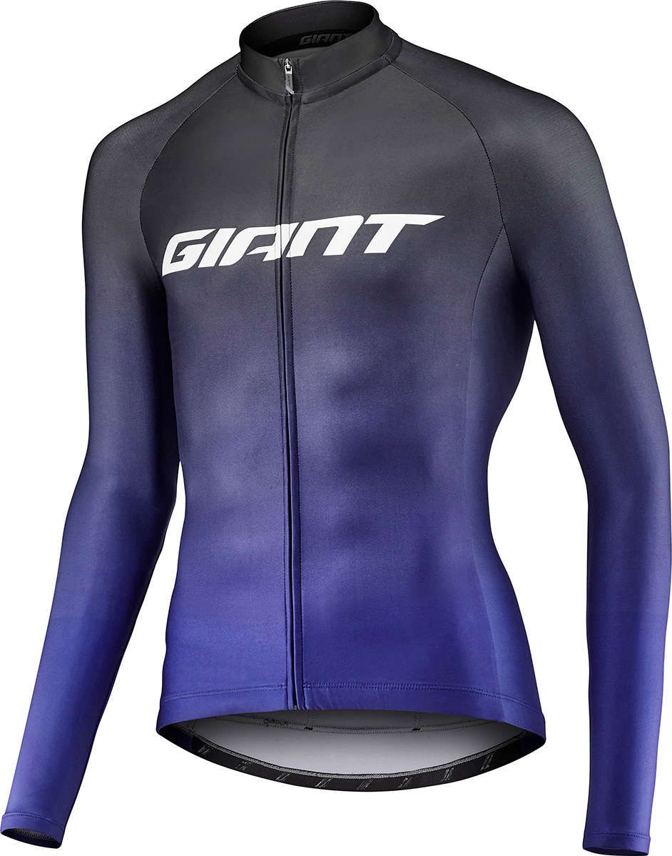 Race Day Langarm Trikot blau/schwarz | XXL