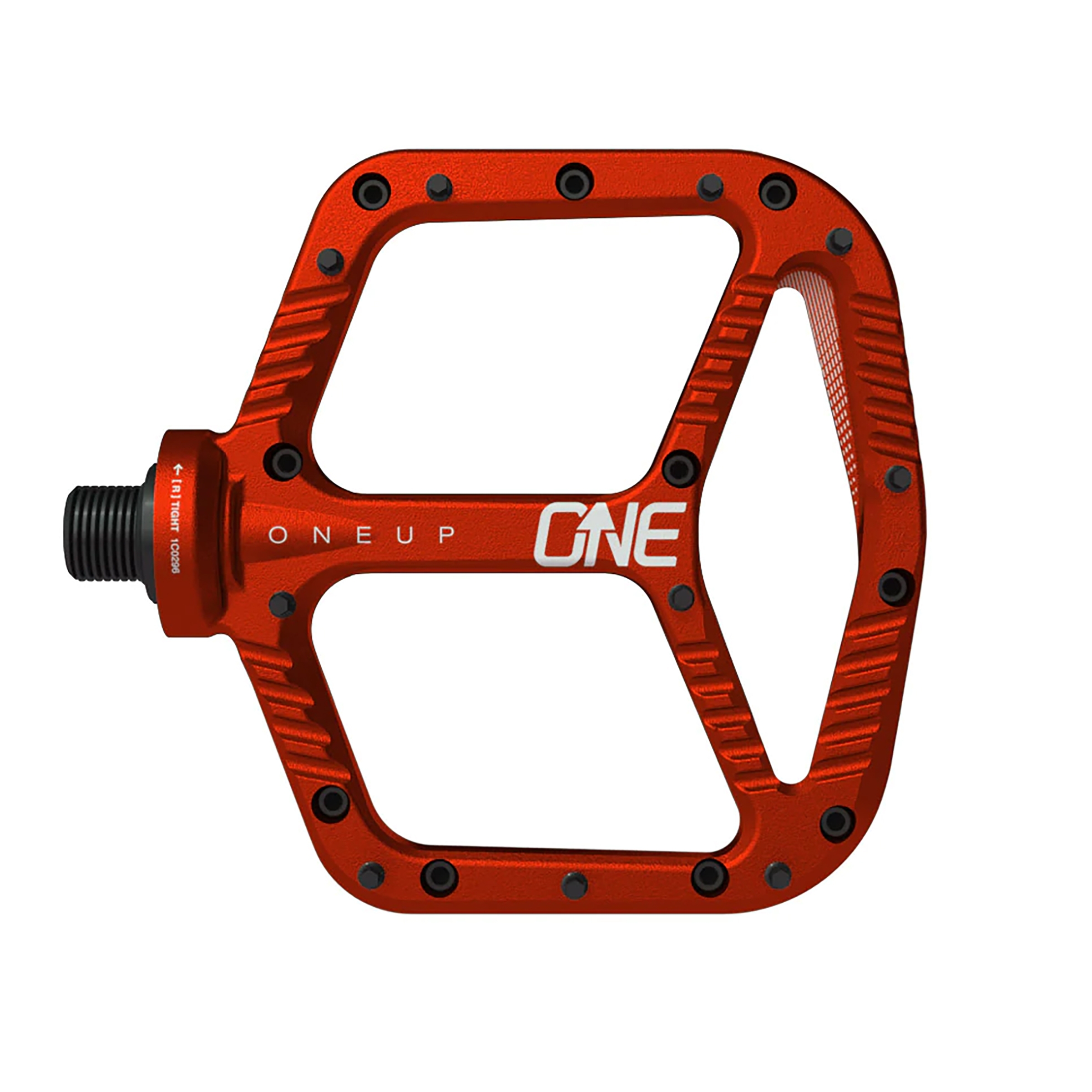 Flat Pedale Aluminum rot