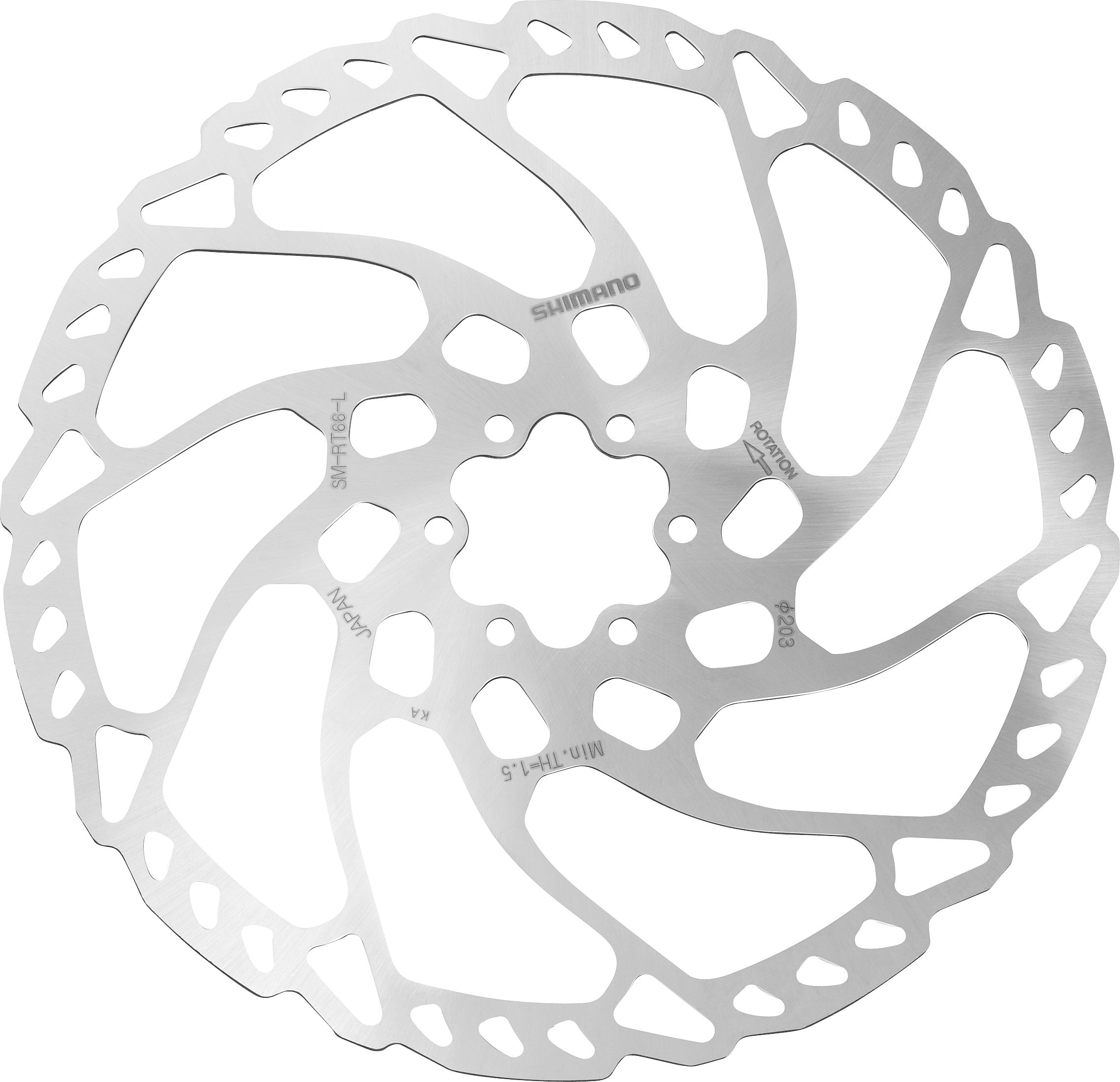 Bremsscheibe SM-RT66 Silber | 203mm | 6-Loch | Metall/Resin