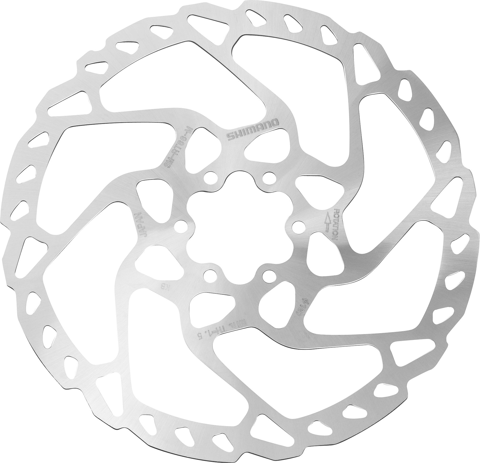 Bremsscheibe SM-RT66 Silber | 180mm | 6-Loch | Metall/Resin