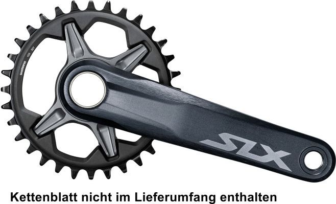 Kurbelgarnitur Deore XT FC-M7120-1 ohne Kettenblatt 12-fach Schwarz/Grau | 165