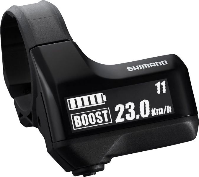 Display Shimano Steps SC-E7000 Schwarz | Display inkl. Halter | 31,8 mm Schelle mit Adapter für 35 mm Schelle