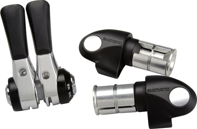 Lenkerendschalthebel Dura-Ace SL-BS79 2/3x10 Schwarz/Silber | Paar | 2/3x10-fach | Klemmkonus