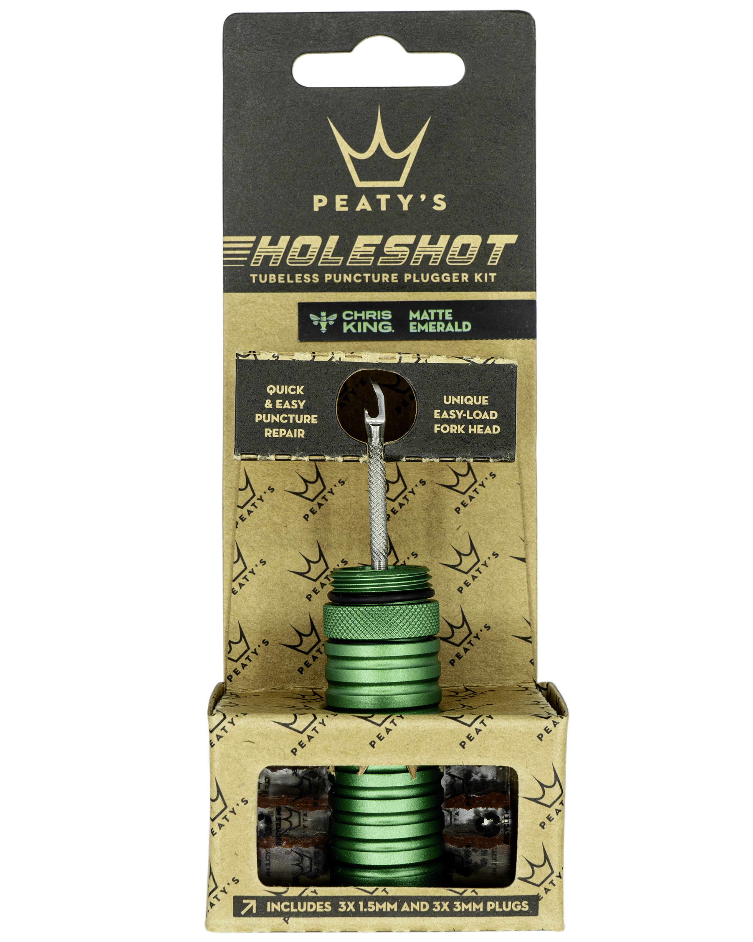 Holeshot Tubeless Puncture Plugger Kit Emerald