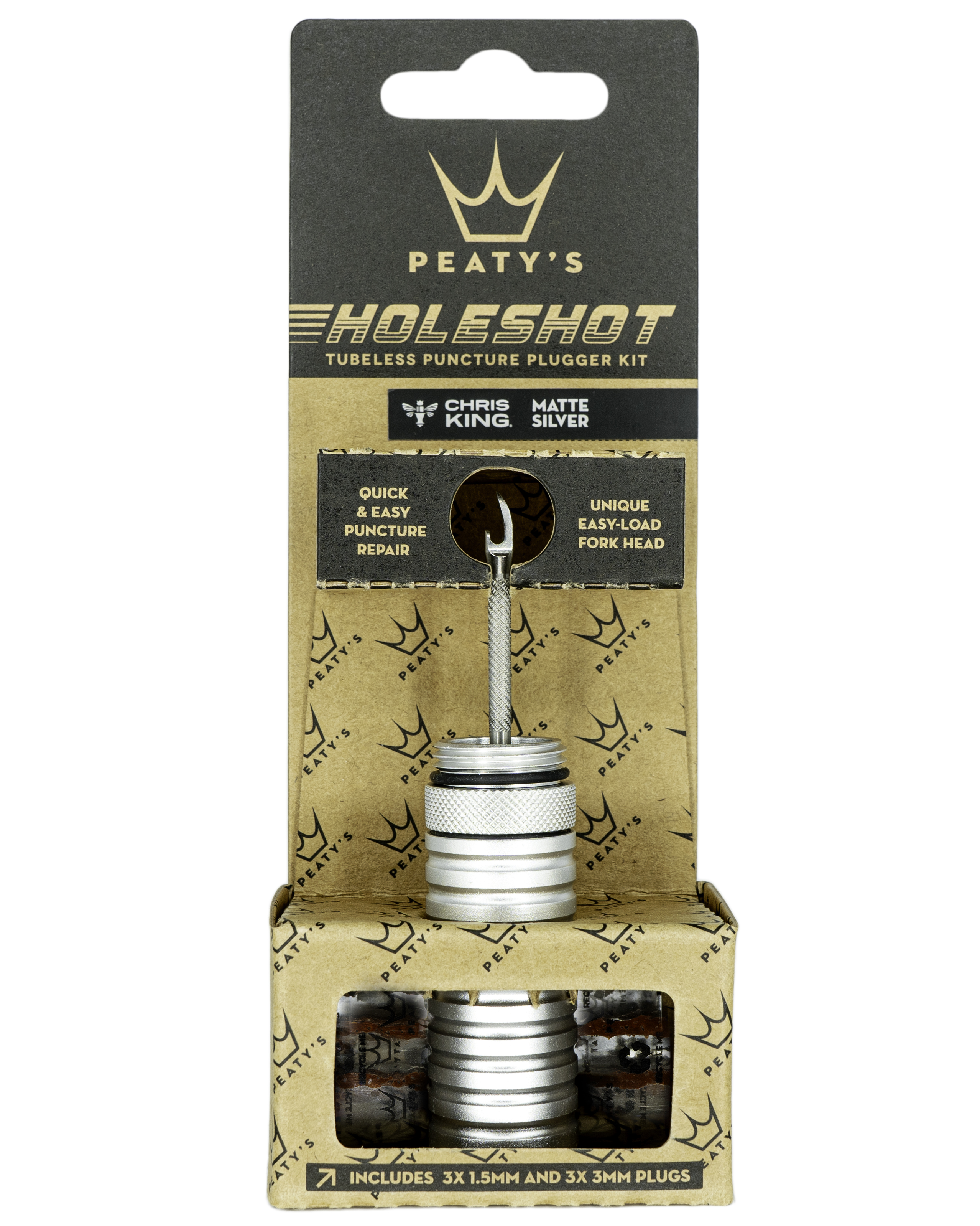 Holeshot Tubeless Puncture Plugger Kit Silver