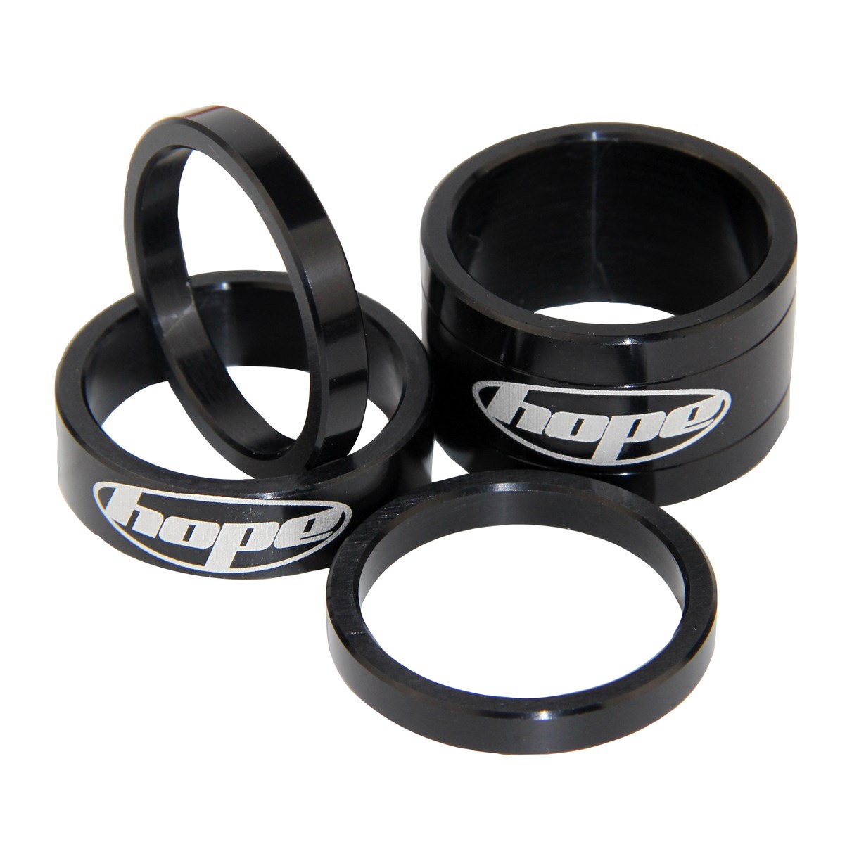 Spacer Set 1 1/8" Space Doctor SDOCN schwarz | 2 x 5mm, 1 x 10mm und 1 x 20mm