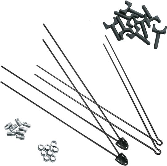 V-Strebentüte  3,0 V2A schwarz gepulvert inkl. Zubehör schwarz | 355 | 3