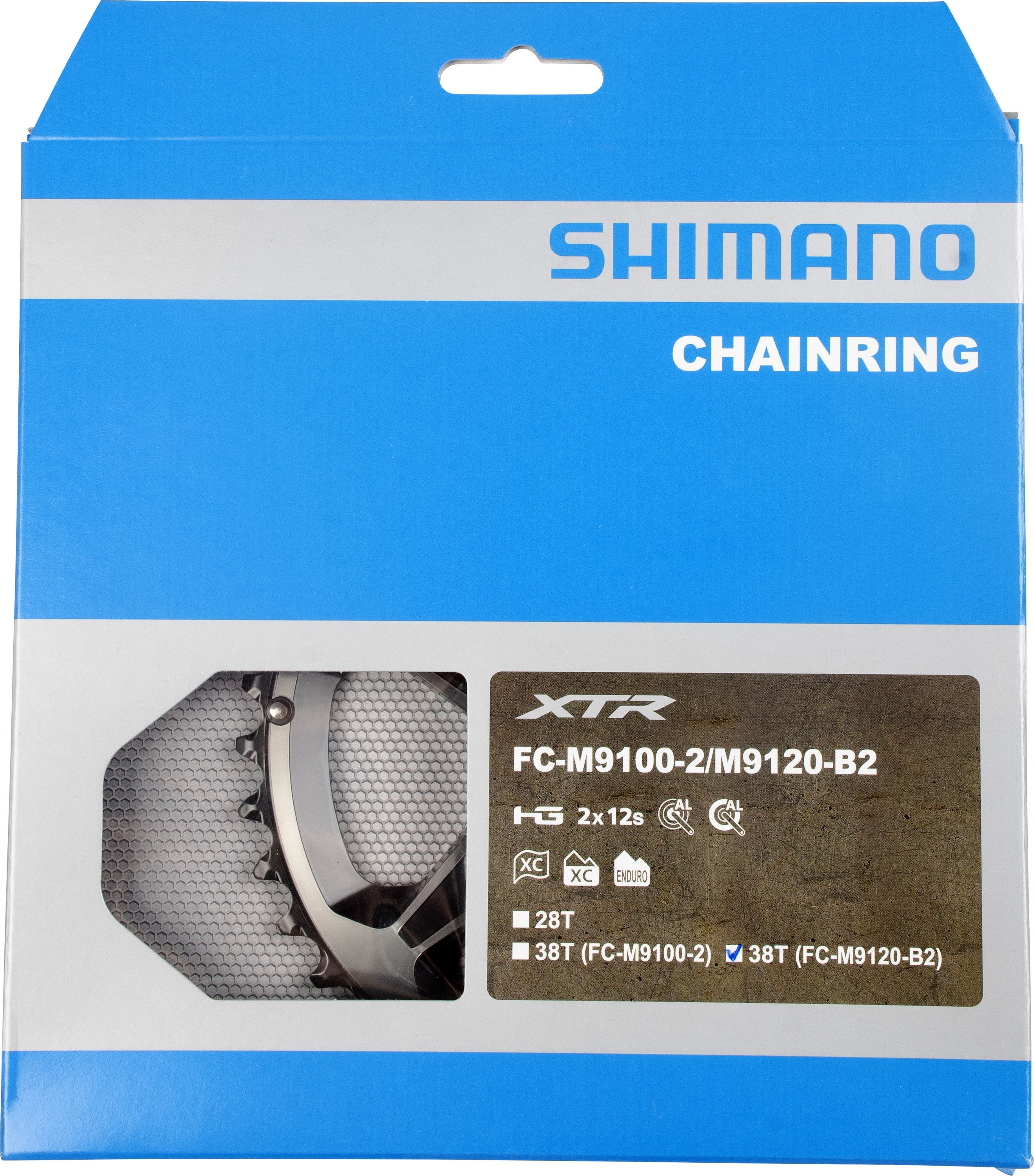 Kettenblätter XTR FC-M9100/M9120 2-fach 12-fach | Direktmontage | 38 | 51,8mm