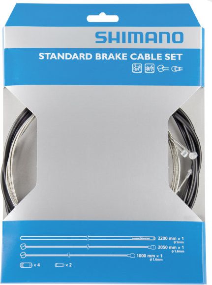 Bremszug-Set Road/MTB Stahl Schwarz