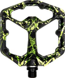 Crankbrothers Stamp 7 Plattform-Pedale Limited Edition black/lime green - Splatter Limited Edition | Small
