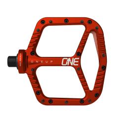 OneUp Components Flat Pedale Aluminum rot
