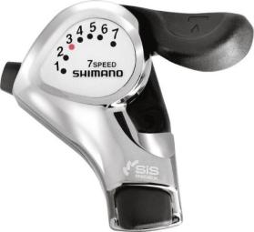 Shimano Daumenschalter Tourney SL-FT55 Silber/Schwarz | Rechts | 7-fach | Schelle
