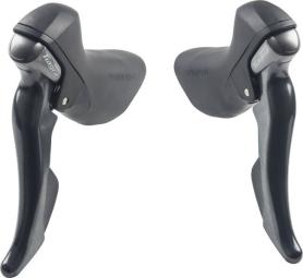 Shimano Schalt-/Bremshebel 2X10 mit Zug und Hülle Grau | Paar | 2x10-fach