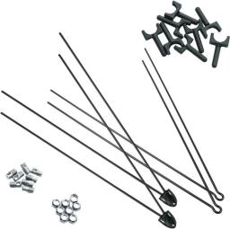SKS V-Strebentüte  3,0 V2A schwarz gepulvert inkl. Zubehör schwarz | 355 | 3
