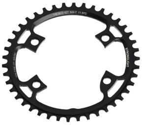 Stronglight Kettenblatt Gravel für Shimano schwarz | 42 | 110 | Shimano FC-R5800/6800/9000/8000/9100