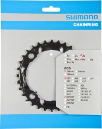 Shimano Kettenblätter Deore FC-M590 Schwarz | 104mm | 32